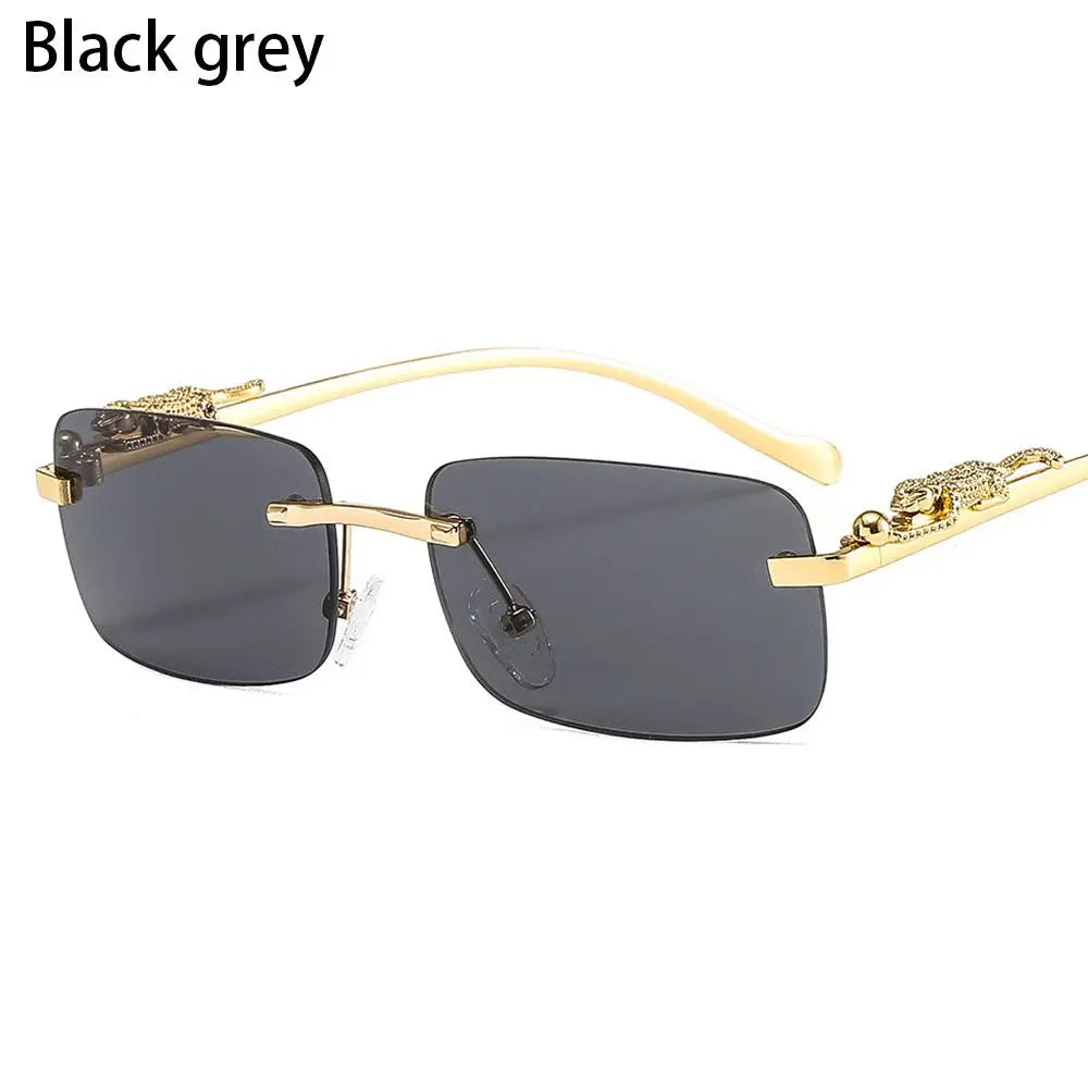 Lunettes de Soleil Vintage en Bois à Tête de Guépard