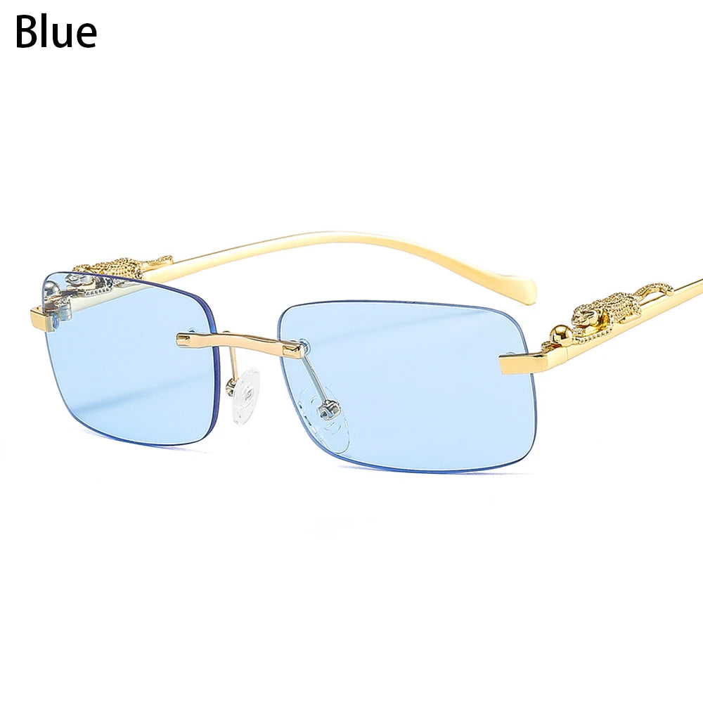 Lunettes de Soleil Vintage en Bois à Tête de Guépard