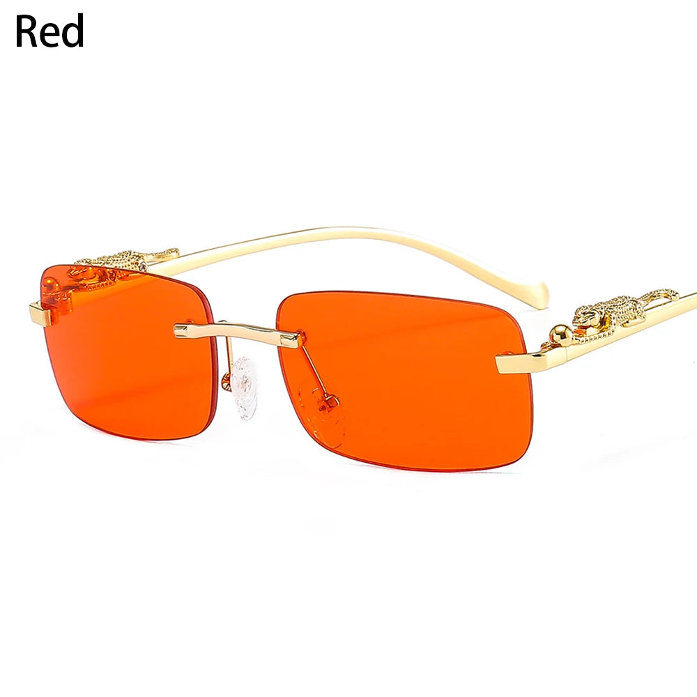 Lunettes de Soleil Vintage en Bois à Tête de Guépard