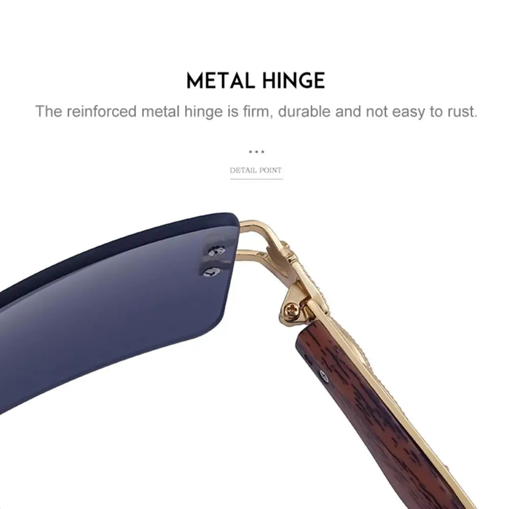 Lunettes de Soleil Vintage en Bois à Tête de Guépard